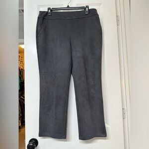 Excellent Condition Allison Daley 12P Faux Suede Dark Gray Pull on  Pants